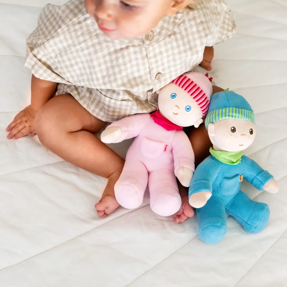 HABA Snug-Up Soft Plush Luis Baby Doll 8" | Perfect Newborn & Toddler Toy, Machine Washable, Ideal Boy Doll - view 6