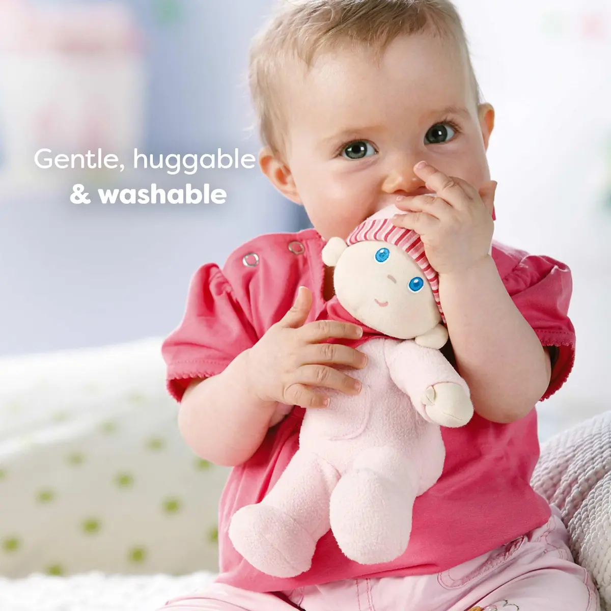 HABA Doll Snug Up Luisa 8" My First Baby Doll | Safe, Washable & Perfect for Newborns - view 3