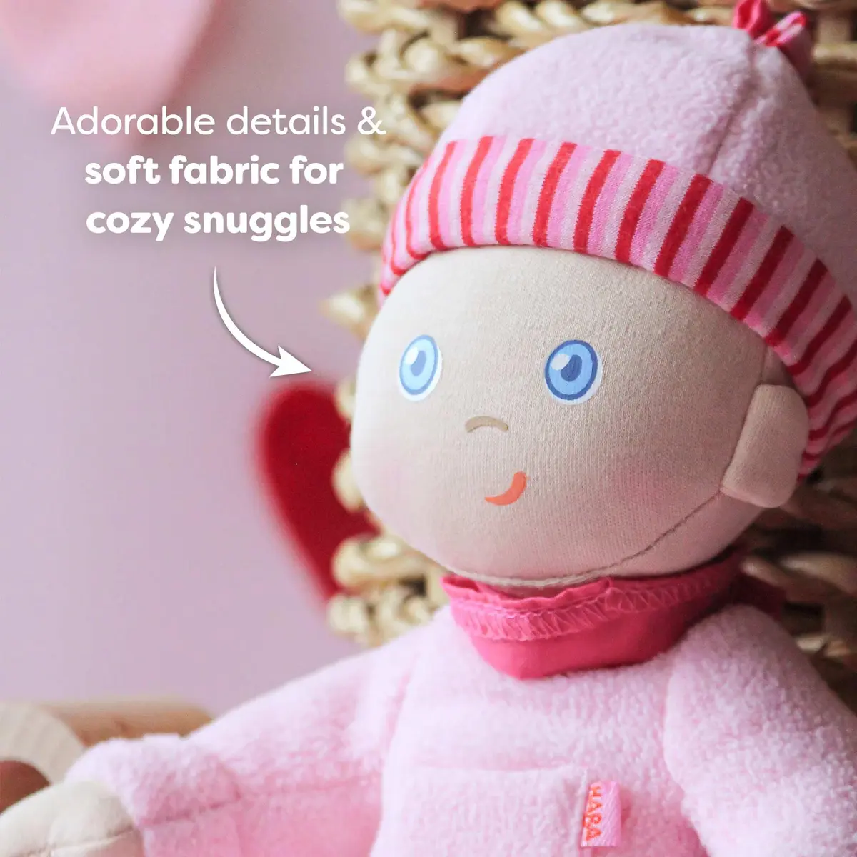HABA Doll Snug Up Luisa 8" My First Baby Doll | Safe, Washable & Perfect for Newborns - view 4