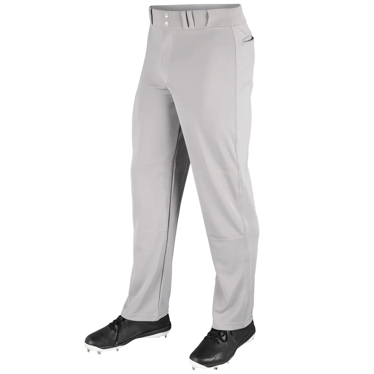Champro Youth MVP Open Bottom Relaxed Fit Baseball Pant, Grey, Medium | Durable Polyester, Comfort Fit - main product image