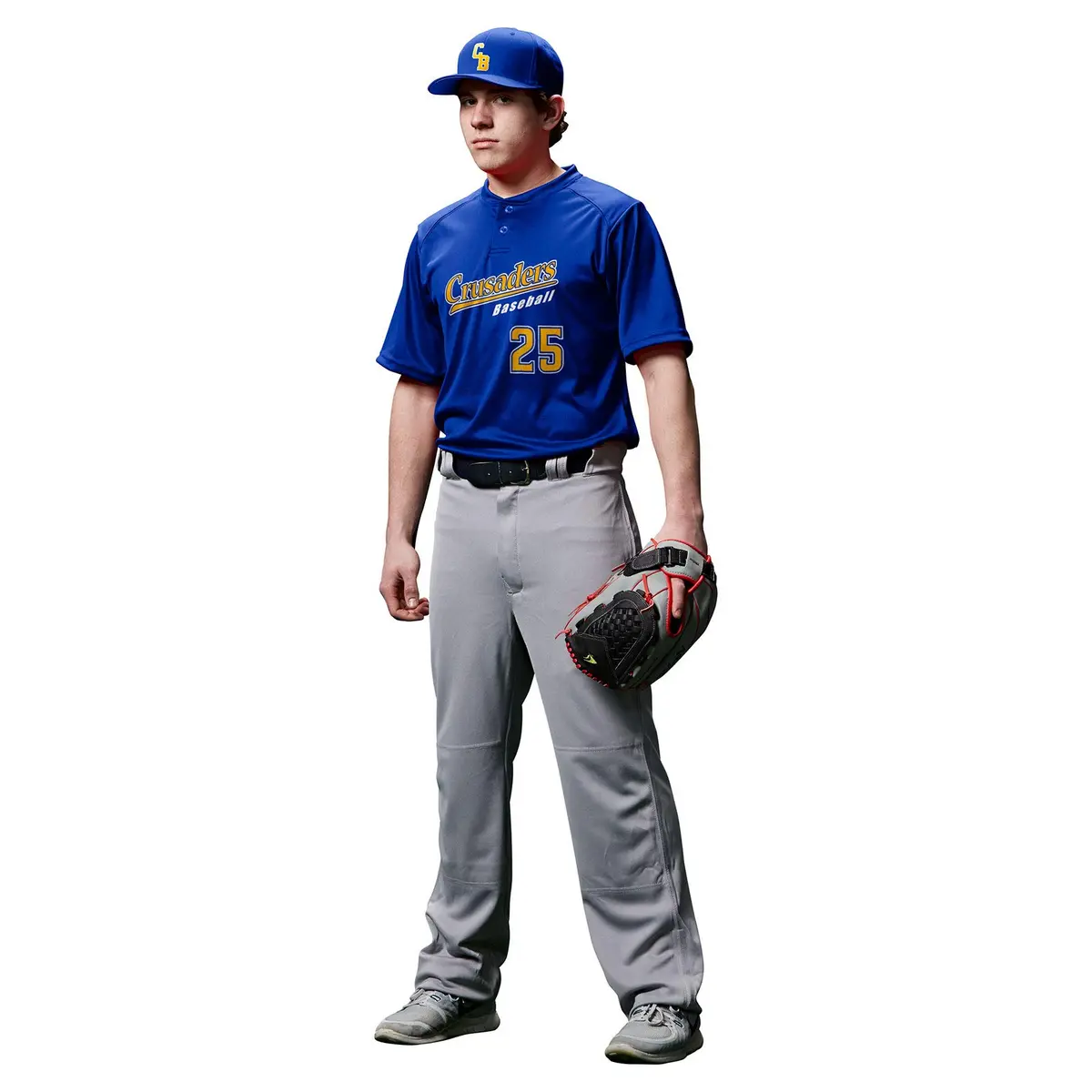 Champro Youth MVP Open Bottom Relaxed Fit Baseball Pant, Grey, Medium | Durable Polyester, Comfort Fit - view 2