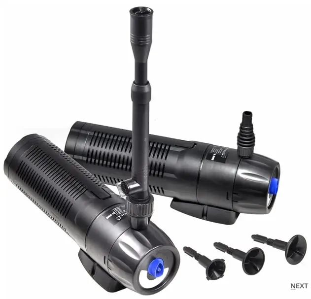 Aquatop 264 GPH Submersible Pond Pump with Fountain Kit – 13-Watt UV Light For Crystal Clear Water, Fresh & Saltwater Use, Great For Water Garden & Koi Pond, Long Power Cord, UVFK-13 | Water Pump India - view 2