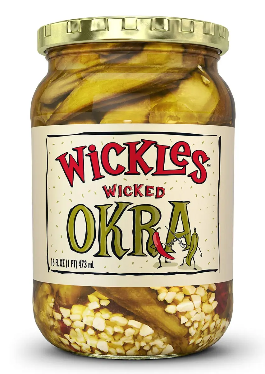 Wickles Wicked Okra 16 OZ | Spicy, Sweet & Vegan Pickle Relish, 4 Pack - view 2