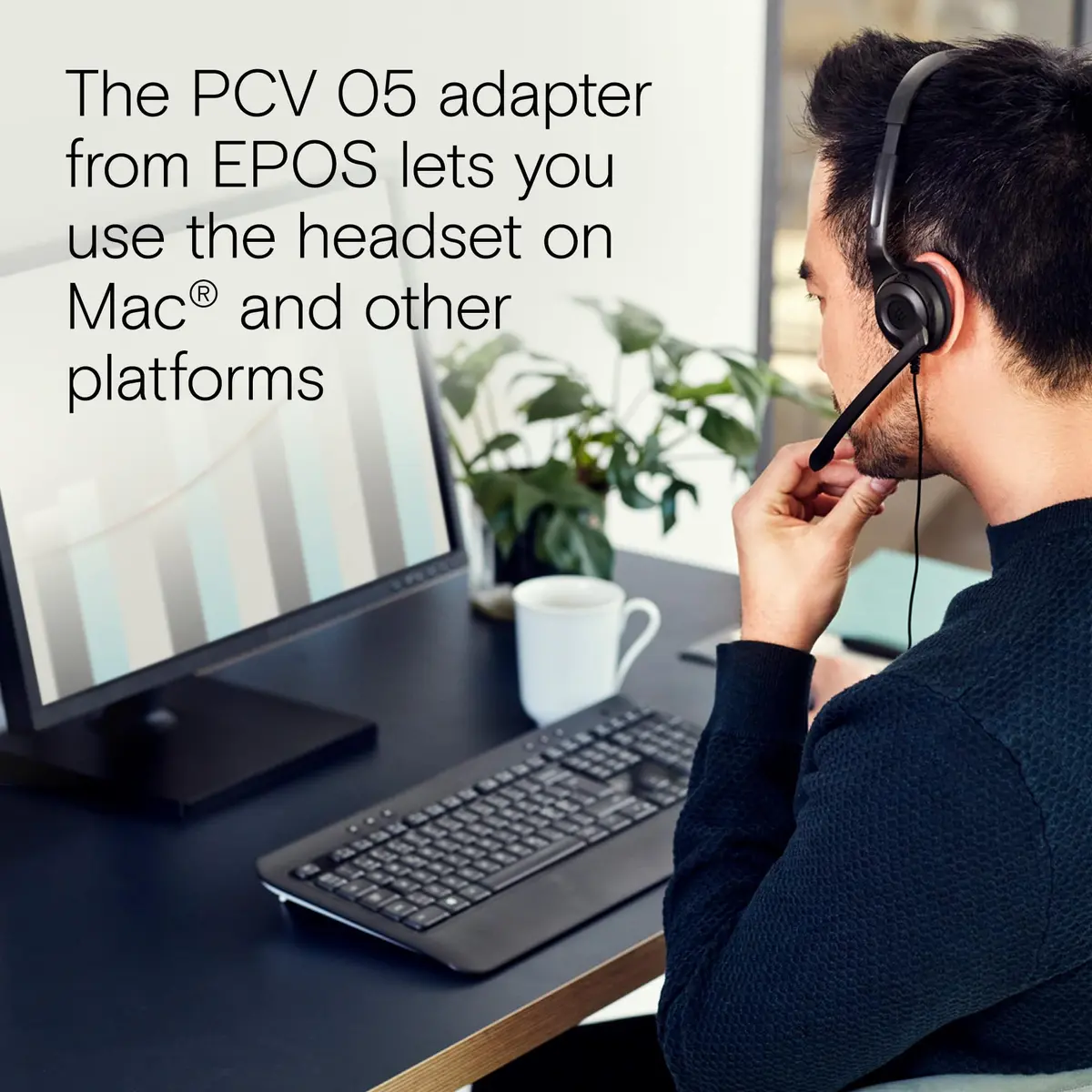 EPOS PC 3 Headset Wired On-Ear Noise Cancelling Microphone Lightweight Stereo - view 6