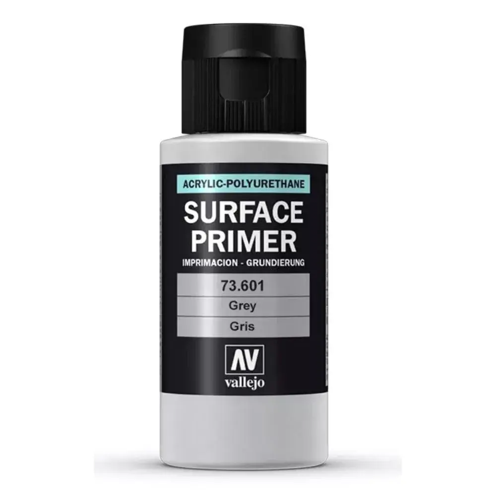 Vallejo Grey Acrylic Surface Primer 60 ml (2.02 fl.oz.) | Fast Drying Matte Finish for Models - view 2
