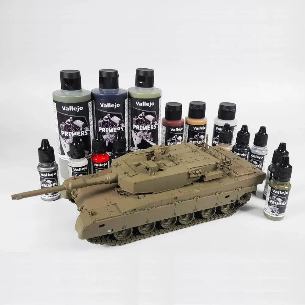 Vallejo Grey Acrylic Surface Primer 60 ml (2.02 fl.oz.) | Fast Drying Matte Finish for Models - view 3