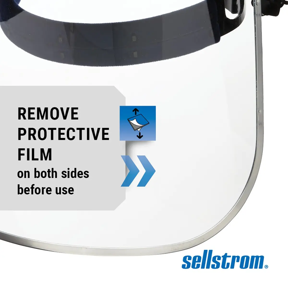Sellstrom 301 Face Shield Uncoated Clear Tint, Aluminum Binding, ANSI Z87.1 | Lightweight, Impact-Resistant Safety Face Shield - view 6