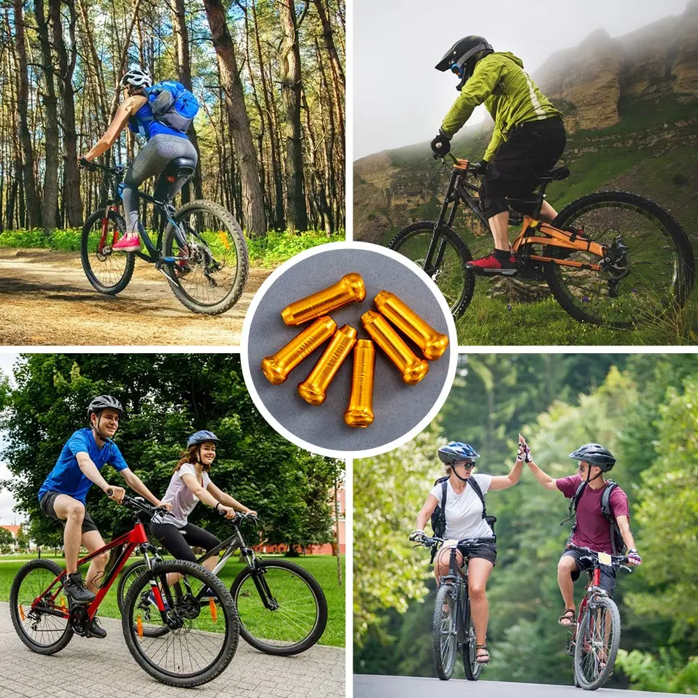 HZJD Bike Cable End Caps & O-Ring Set (48pcs + 6pcs) | Durable Aluminum Alloy, Multi-Coloured, Universal Fit for All Bicycles - view 6