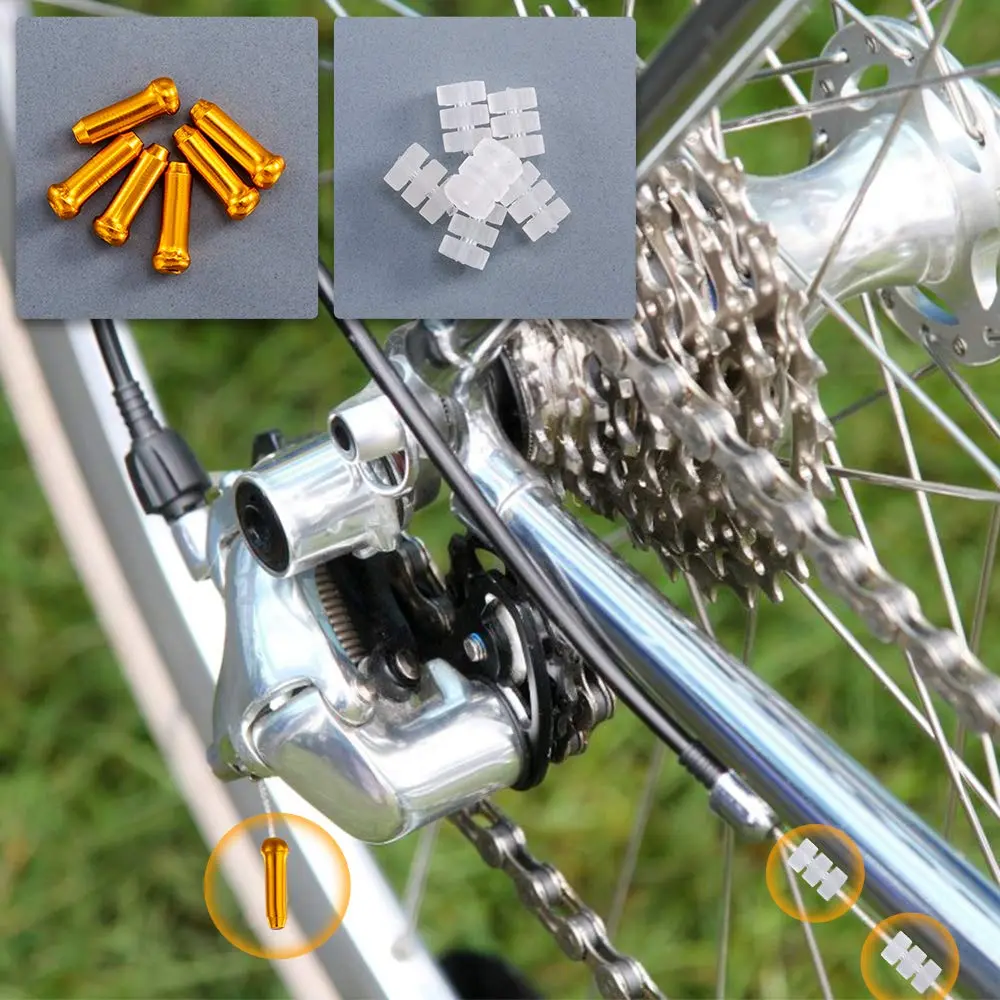 HZJD Bike Cable End Caps & O-Ring Set (48pcs + 6pcs) | Durable Aluminum Alloy, Multi-Coloured, Universal Fit for All Bicycles - view 3
