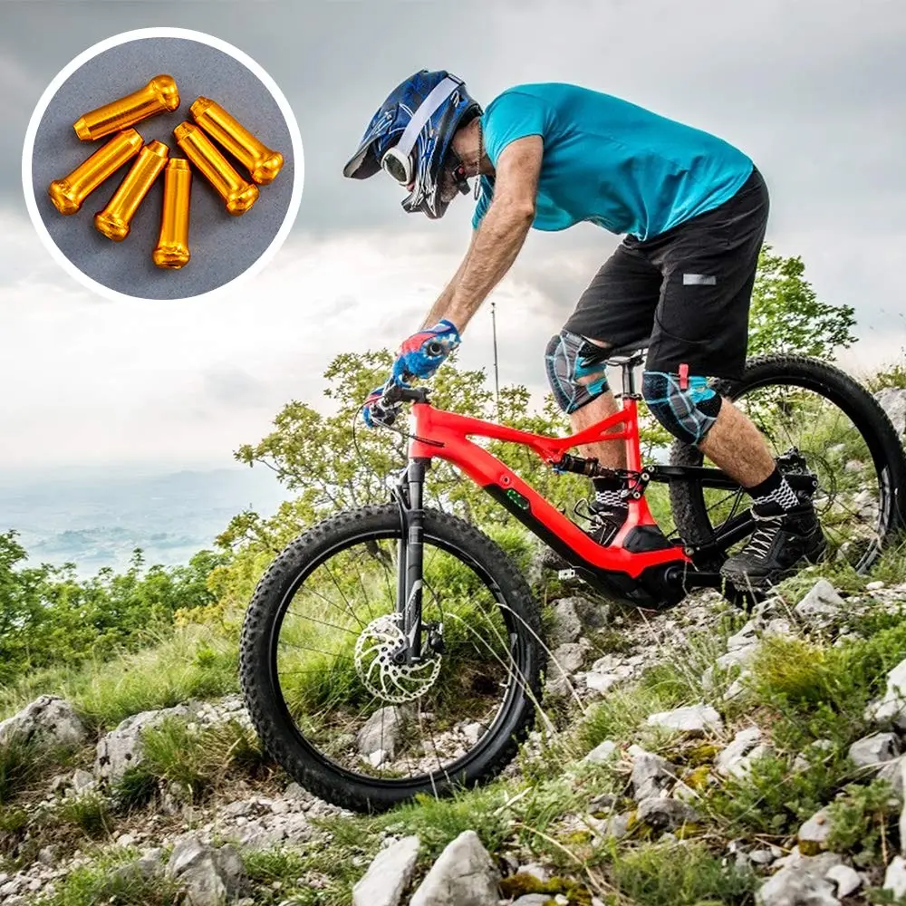 HZJD Bike Cable End Caps & O-Ring Set (48pcs + 6pcs) | Durable Aluminum Alloy, Multi-Coloured, Universal Fit for All Bicycles - view 4