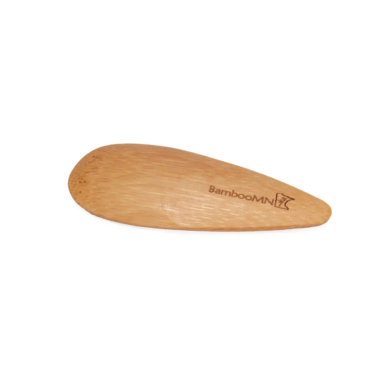 BambooMN 4" Small Solid Bamboo Oval Scoop | Eco-Friendly Kitchen Utensil for Spices & Sauces - view 3