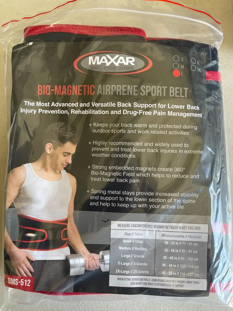 MAXAR Airprene Sports Back Brace with 18 Magnets | Support & Pain Relief for Lower Back (70-120 chars) - view 6