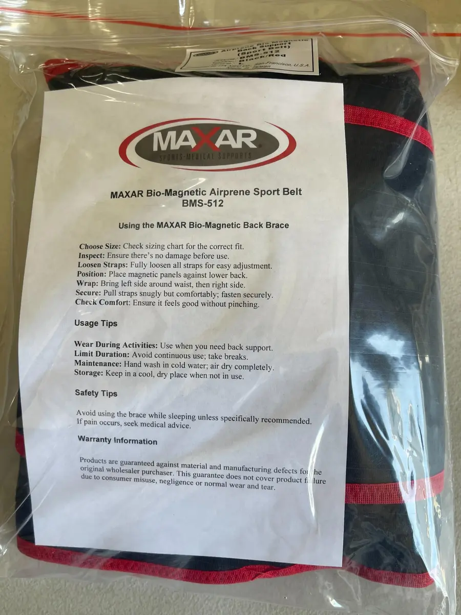 MAXAR Airprene Sports Back Brace with 18 Magnets | Support & Pain Relief for Lower Back (70-120 chars) - view 8