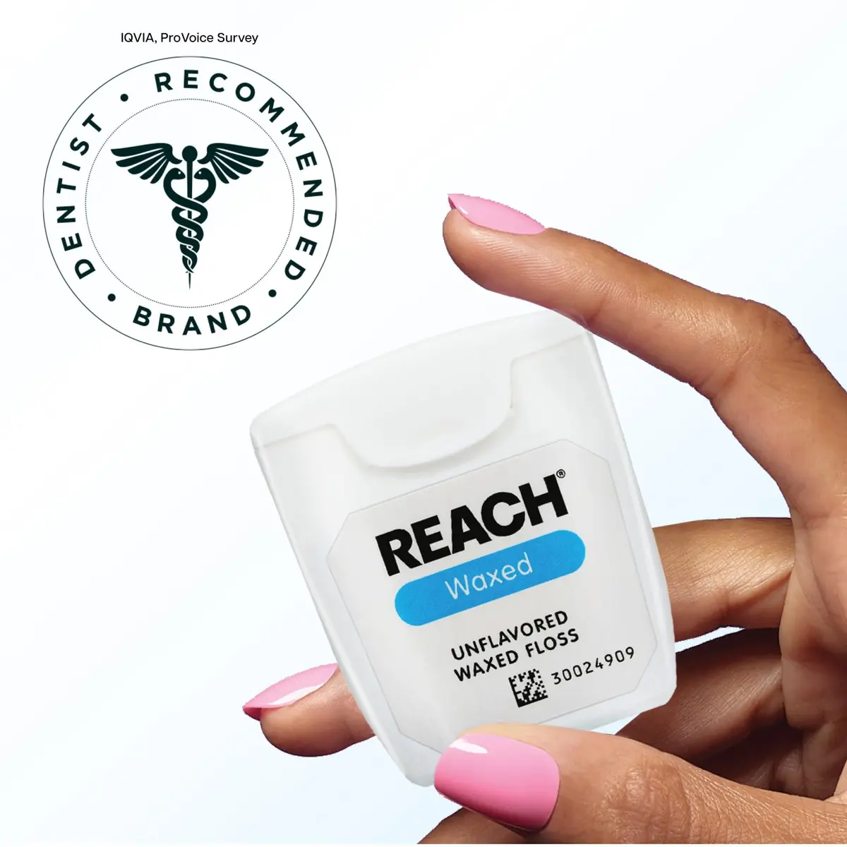 REACH Waxed Dental Floss, Unflavored, 165 ft (49.5 m) | Shred Resistant Plaque Remover - view 5