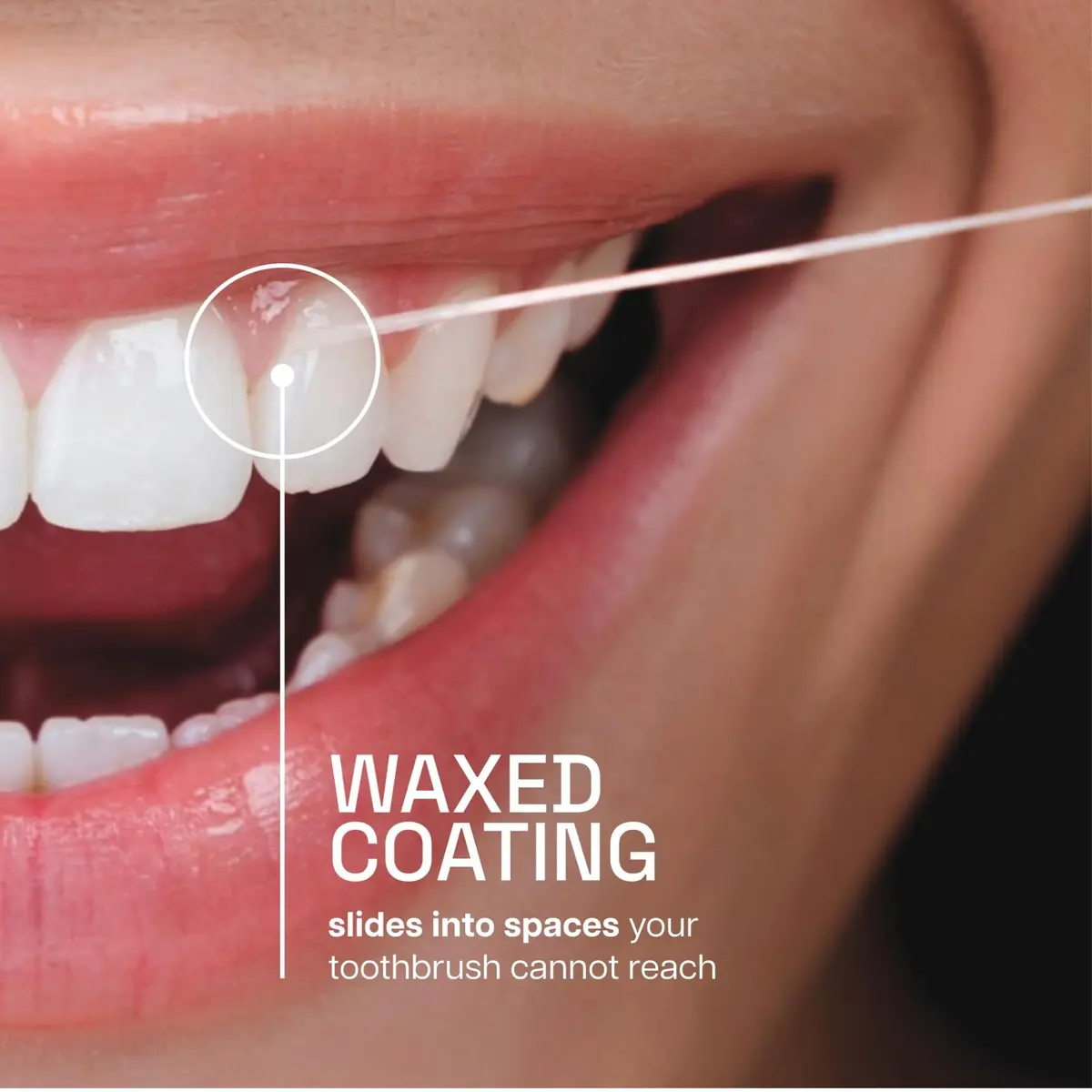 REACH Waxed Dental Floss, Unflavored, 165 ft (49.5 m) | Shred Resistant Plaque Remover - view 2