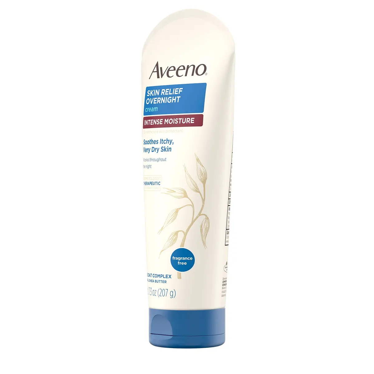 Aveeno Skin Relief Overnight Intense Moisture Cream 207ml (7.3 oz) | Therapeutic Dimethicone Skin Protectant for Dry Itchy Skin Relief - view 8