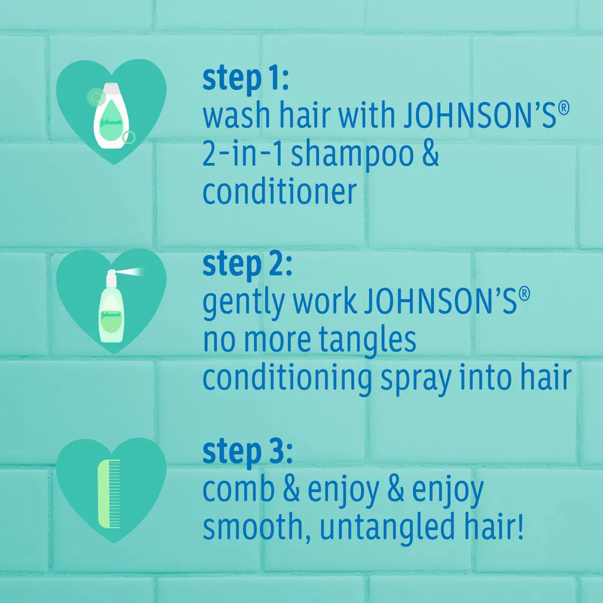 Johnson's No More Tangles Detangling Spray for Kids 296ml (10 fl. oz) | Hypoallergenic & Paraben-Free Formula - view 3