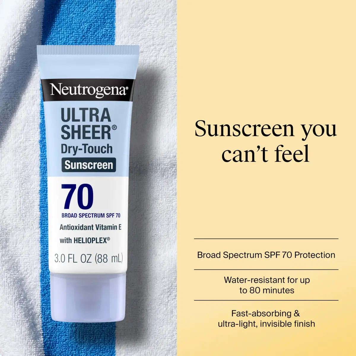 Neutrogena Ultra Sheer Dry-Touch Sunscreen Lotion SPF 70 88ml (3 fl. oz) | Dermatologist Recommended Broad Spectrum Protection - view 2