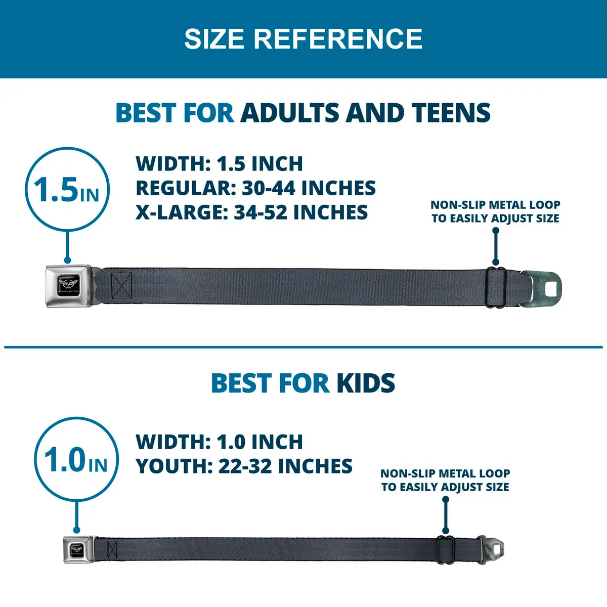 Buckle-Down Men's Seatbelt Buckle Belt, 1.5 Inch Wide, Black Regular | Fashion & Function - view 7