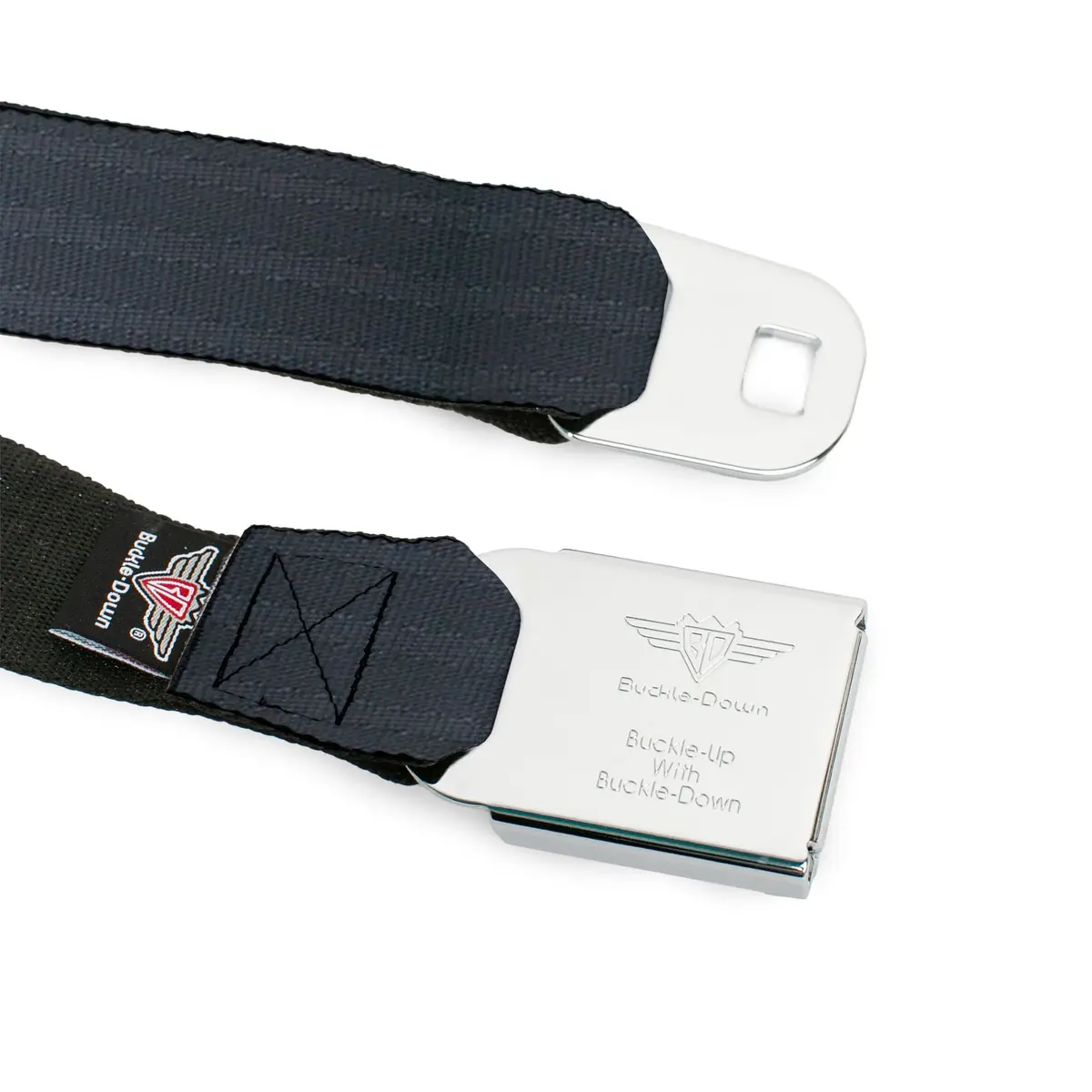 Buckle-Down Men's Seatbelt Buckle Belt, 1.5 Inch Wide, Black Regular | Fashion & Function - view 8