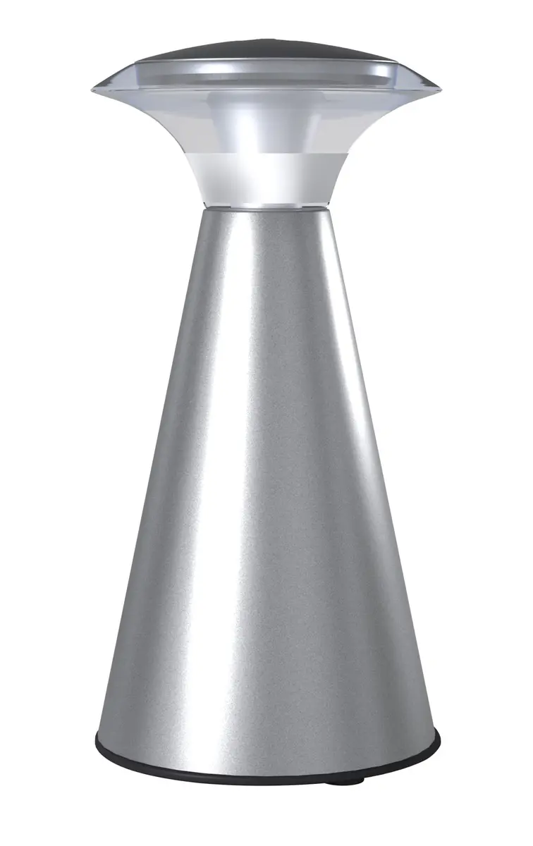 LIGHT IT! Lanterna Touch Silver Portable LED Lantern | One Touch Operation, 200 Lumens, Battery Powered - view 2
