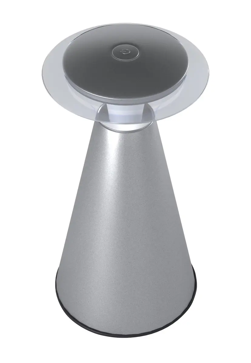 LIGHT IT! Lanterna Touch Silver Portable LED Lantern | One Touch Operation, 200 Lumens, Battery Powered - view 4