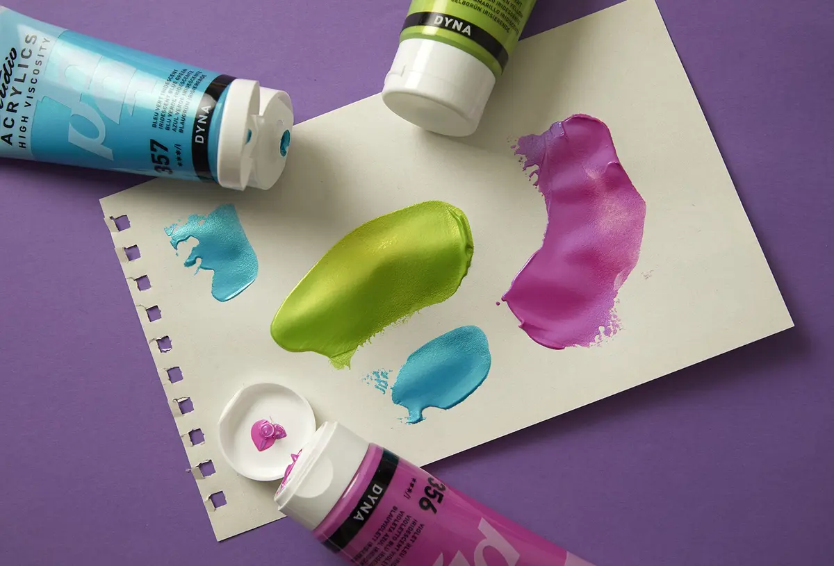 PEBEO Studio Acrylics High Viscosity 250 ml Iridescent Silver | Rich Pigments, Thick Consistency, Suitable for Layers & Mixed Media - view 4