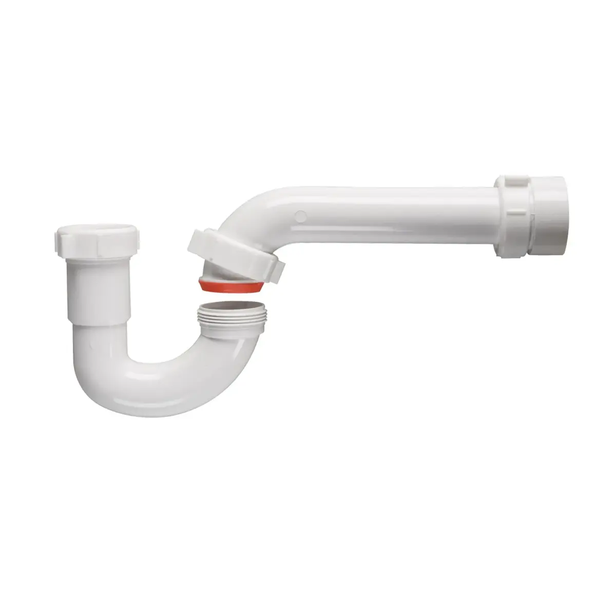 Keeney White Polypropylene P-Trap with PVC Adaptor 15.2 cm (6 in) | Prevents Toxic Gases - main product image
