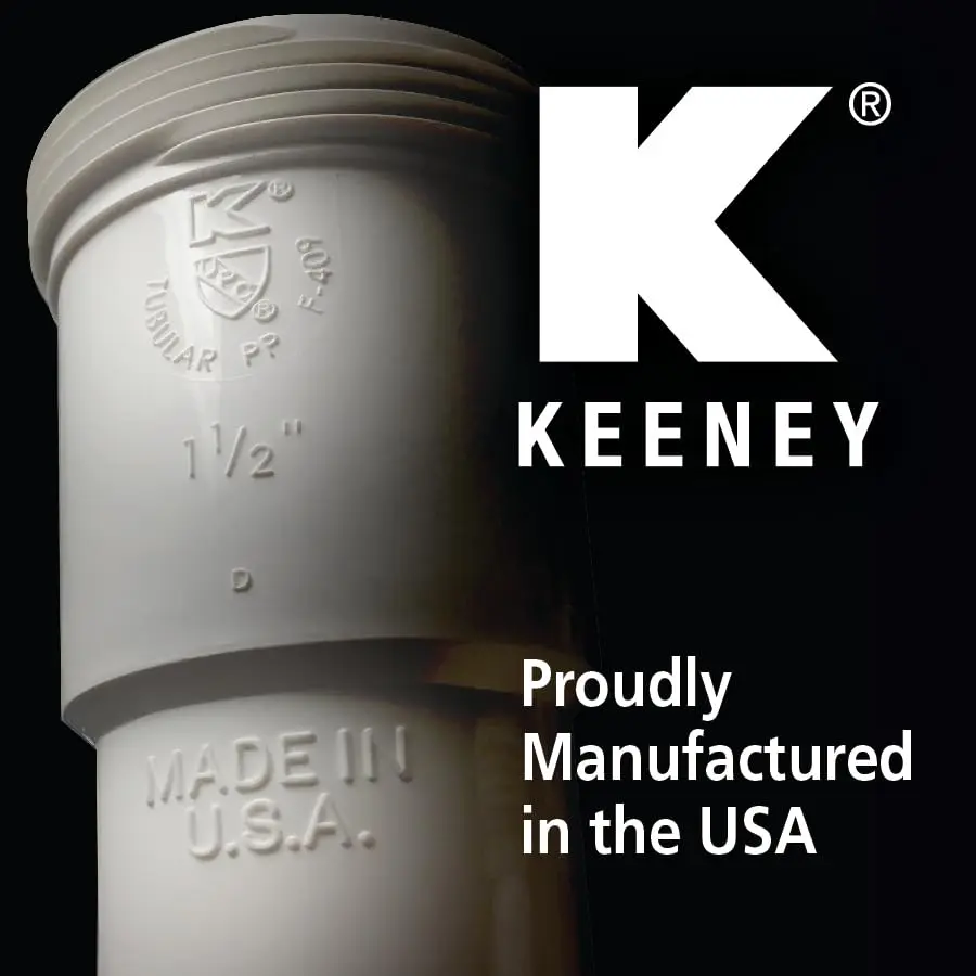Keeney White Polypropylene P-Trap with PVC Adaptor 15.2 cm (6 in) | Prevents Toxic Gases - view 6