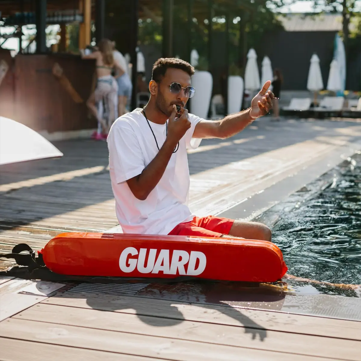 Kemp USA 40-Inch Lifeguard Rescue Tube Red with Reinforced Strap and Reach Assist Loop | Professional Water Safety Flotation Device - view 8