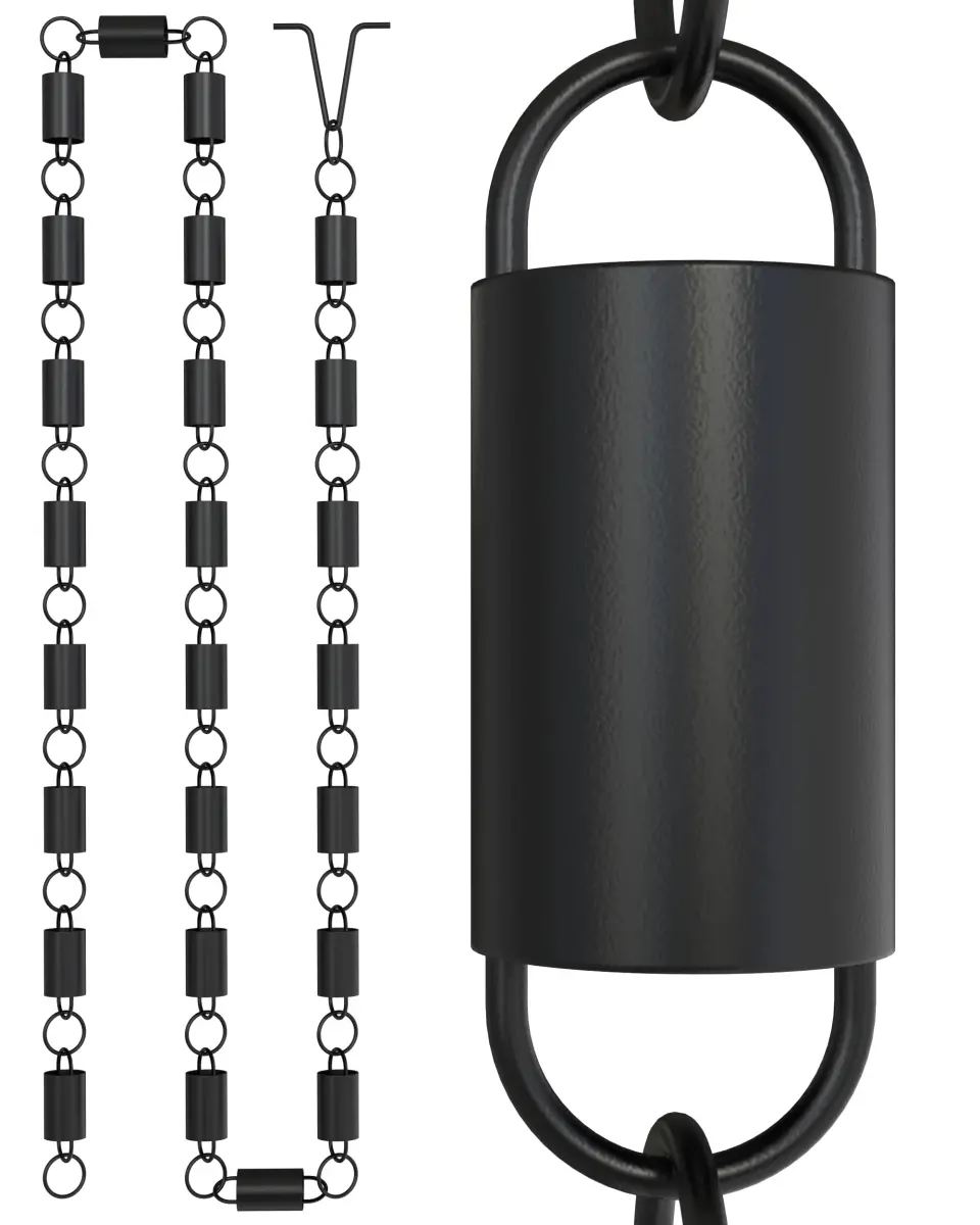 Rain Chains Direct Channel Link Rain Chain 2.59 m (8.5 FT) | Heavy Duty Aluminum for Indian Monsoons - main product image