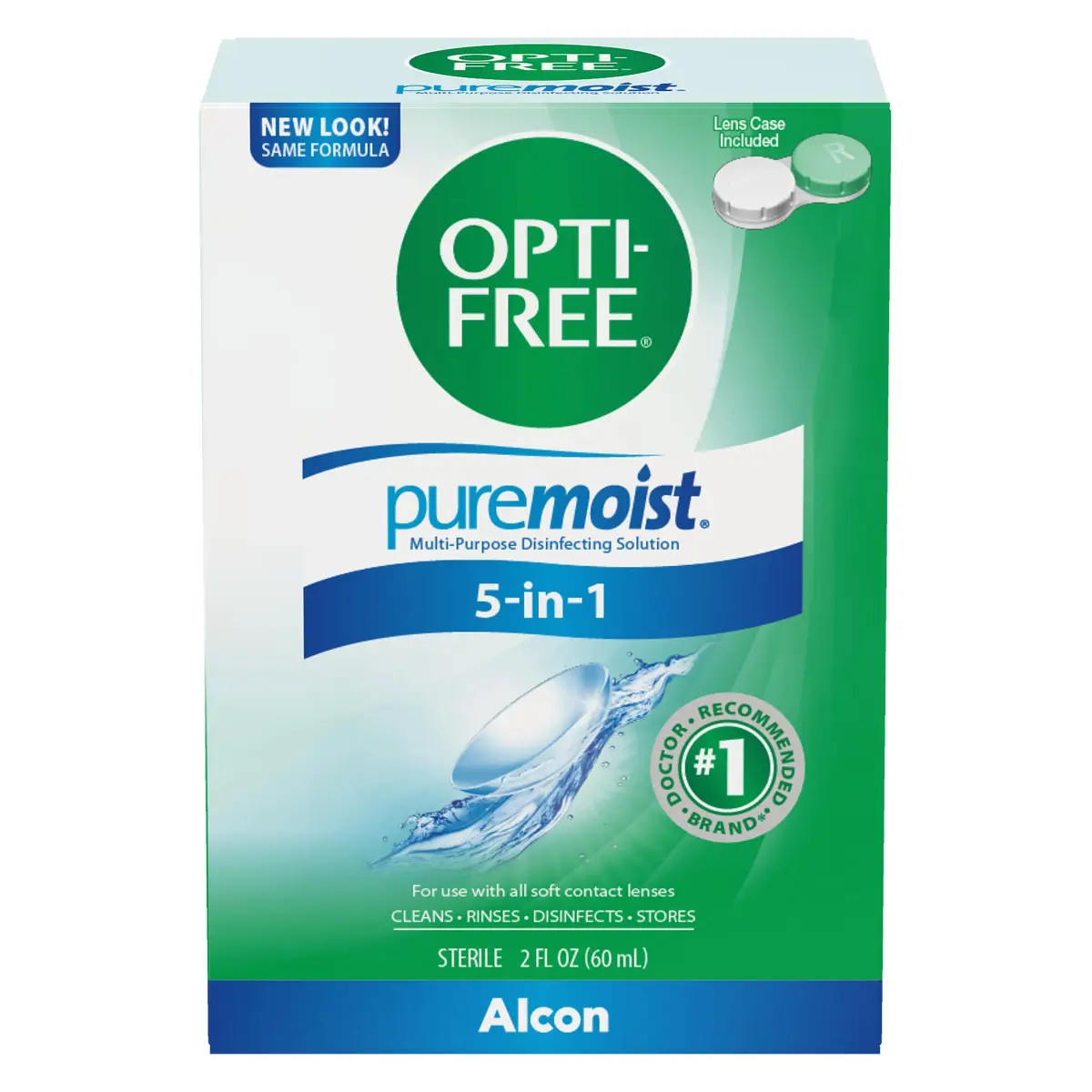 Opti-Free Puremoist Multi-Purpose Contact Lens Solution 59ml (2 Fl Oz) | Doctor Recommended for All-Day Comfort - view 5