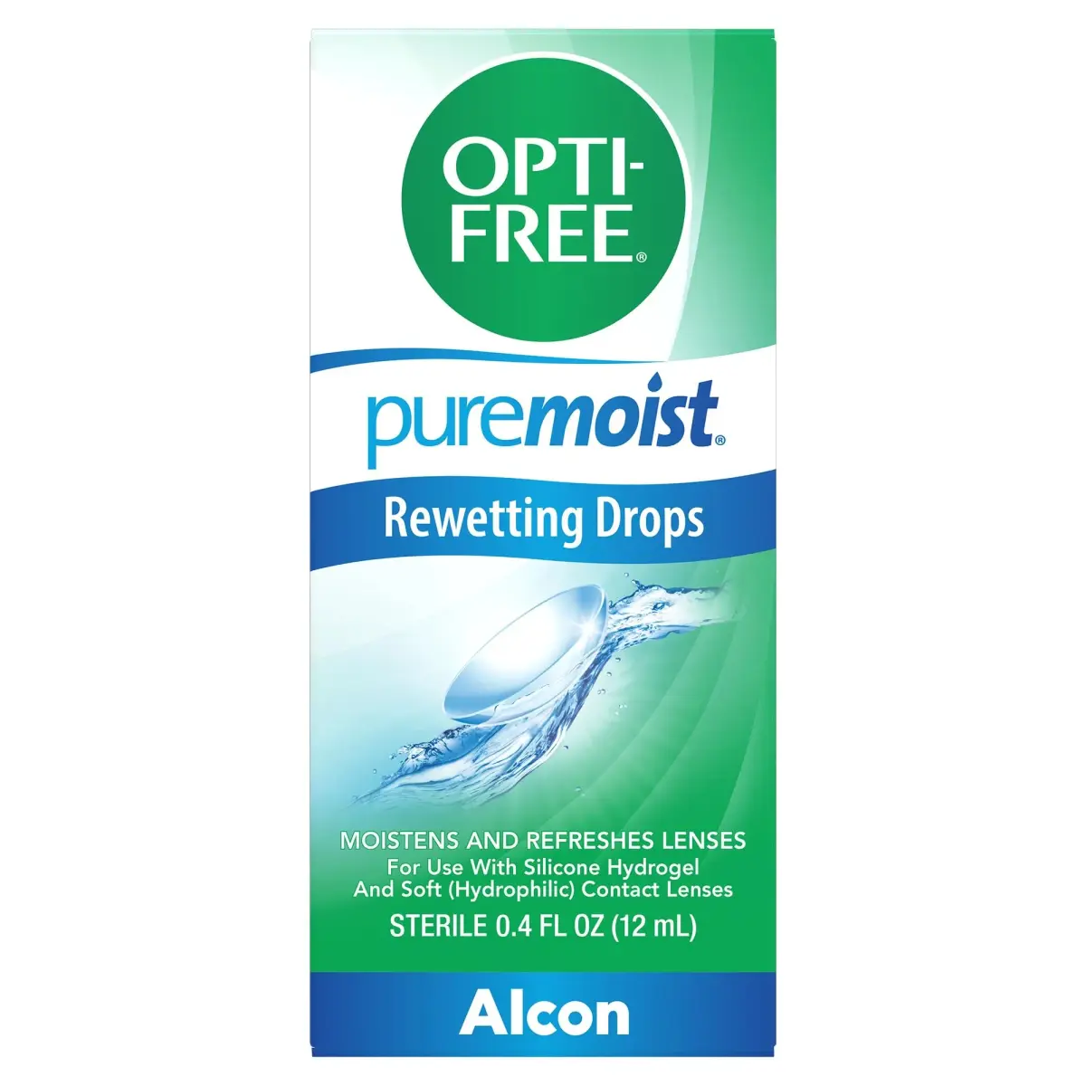 Opti-Free Puremoist Contact Lens Rewetting Drops 12 mL (0.4 Fl Oz) | FDA Approved for All Soft Lenses - view 6