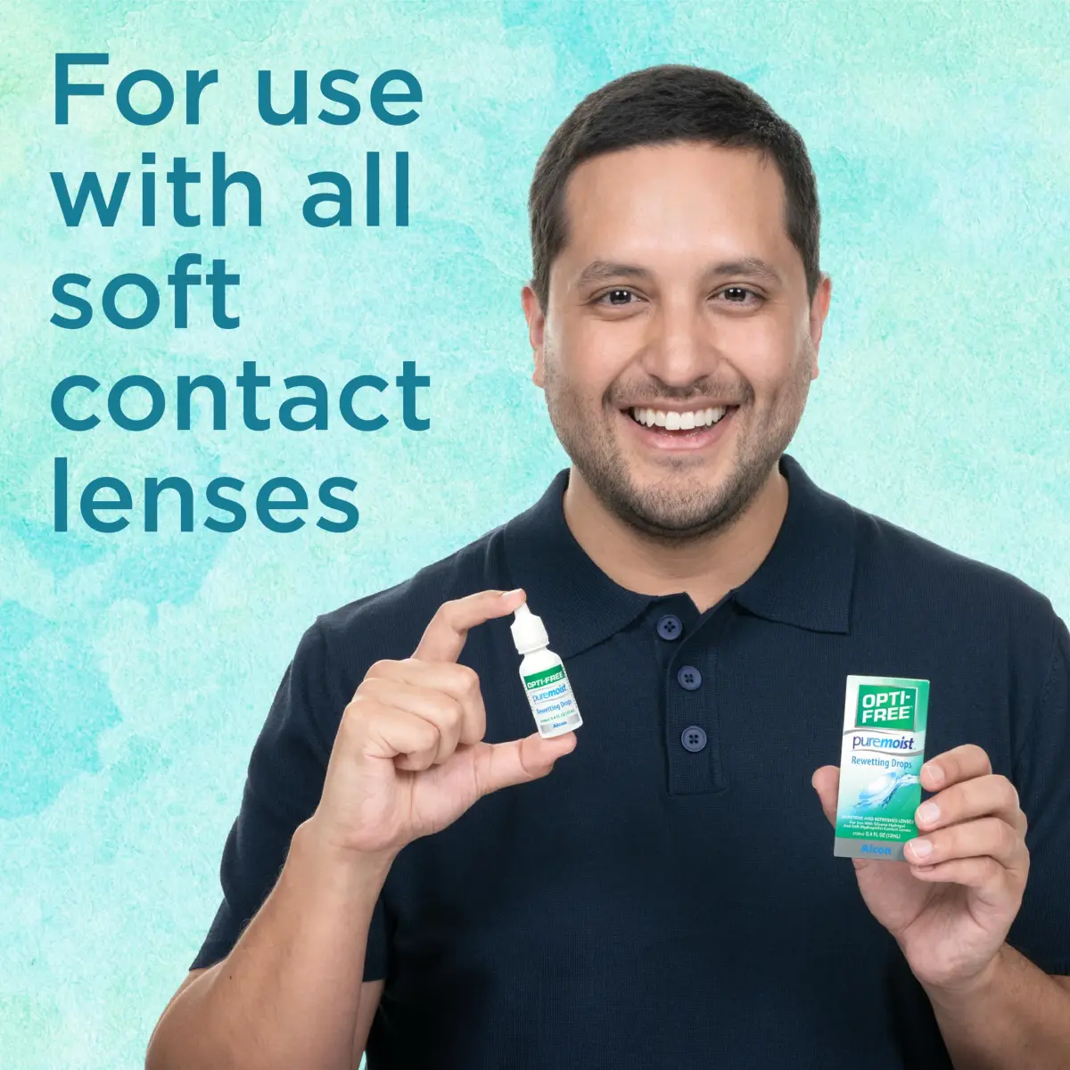 Opti-Free Puremoist Contact Lens Rewetting Drops 12 mL (0.4 Fl Oz) | FDA Approved for All Soft Lenses - view 3