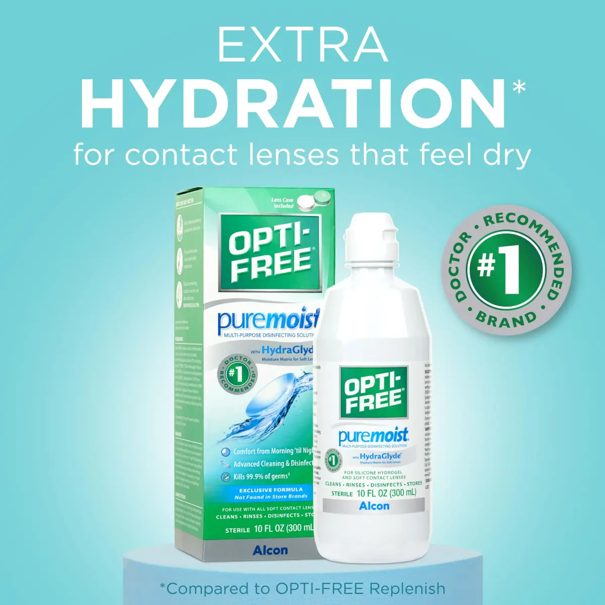 Opti-Free Puremoist Contact Lens Rewetting Drops 12 mL (0.4 Fl Oz) | FDA Approved for All Soft Lenses - view 4