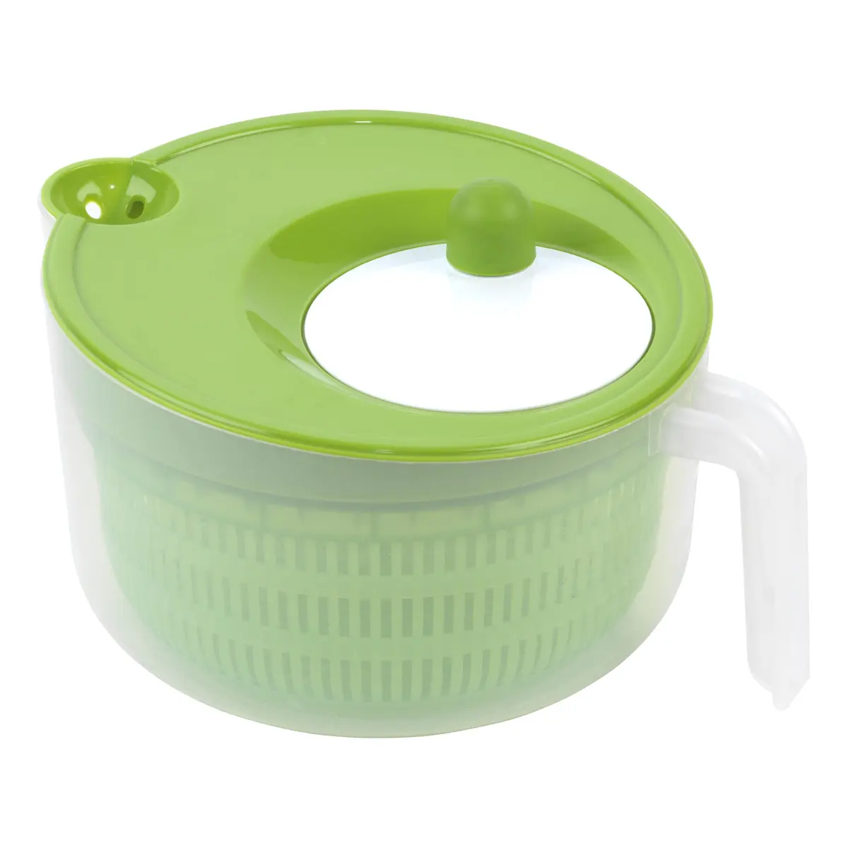 GoodCook Salad Spinner - 6 Qt. Capacity, Easy Turn Knob, Built-In Pour Spout, Multi-Use Basket, Durable, Dishwasher-Safe, Green - main product image