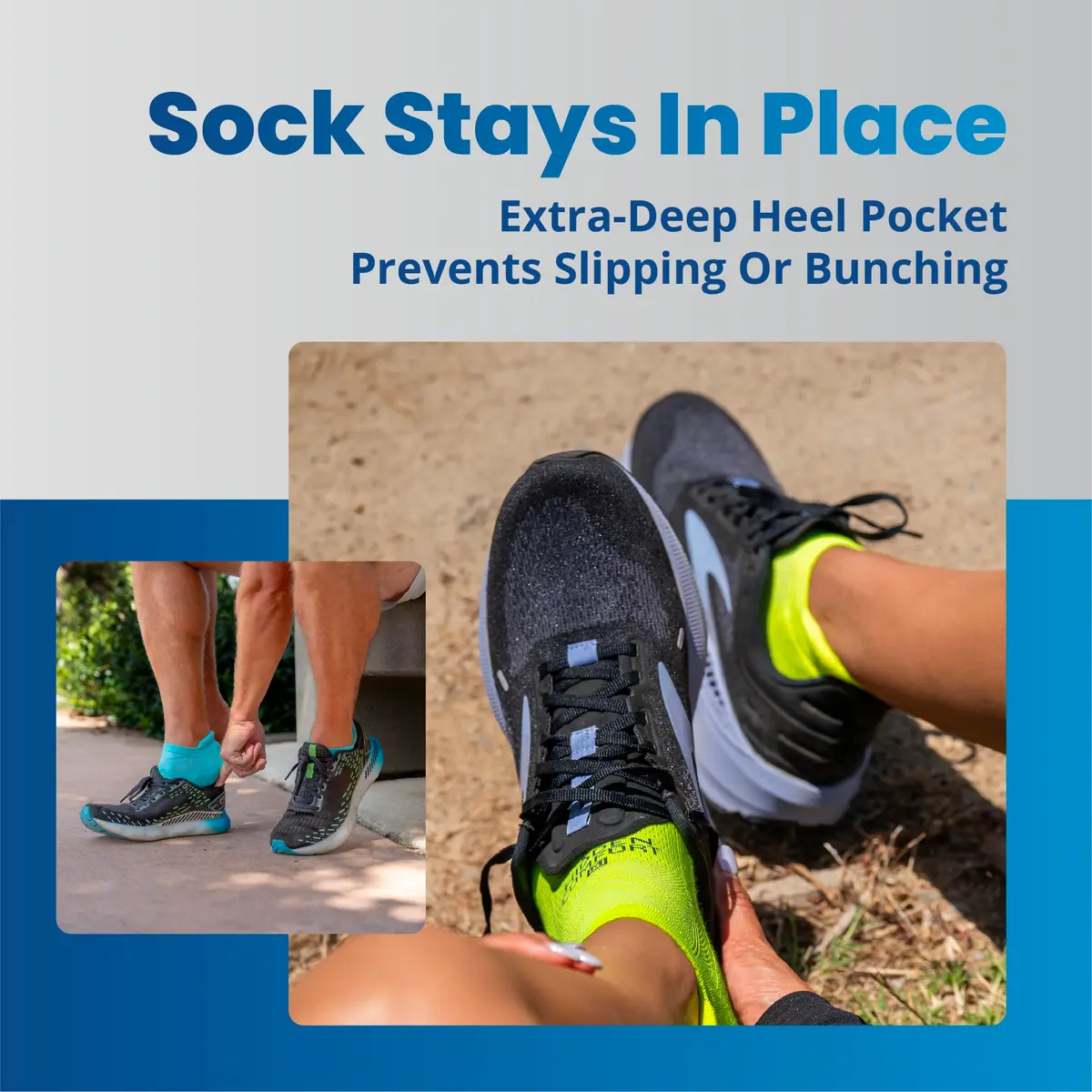 Balega Hidden Comfort No Show Athletic Running Socks for Men and Women, Zest Lemon, Medium (1 Pair) - view 6