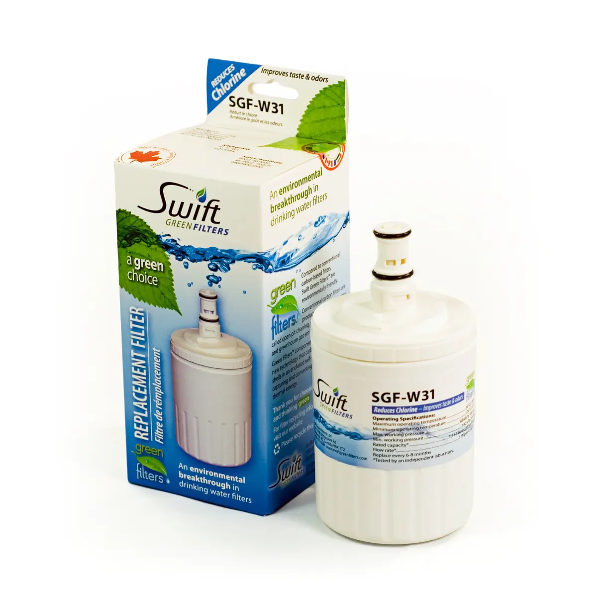 Swift Green Filters Green SGF-W31 Replacement Water Filter Set (3 Pack) | NSF Certified, BPA-Free, Made in USA - view 3