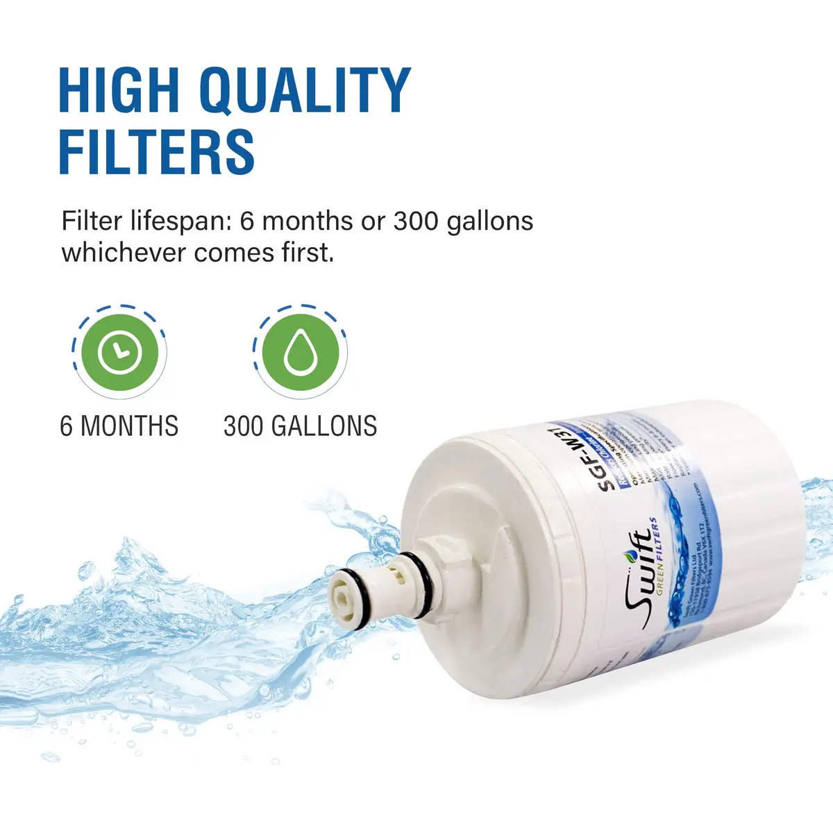 Swift Green Filters Green SGF-W31 Replacement Water Filter Set (3 Pack) | NSF Certified, BPA-Free, Made in USA - view 4