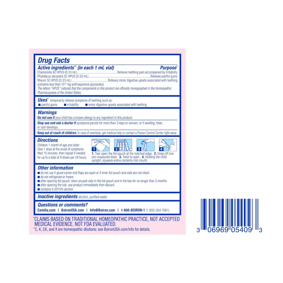 Boiron Camilia Teething Drops 30 Count | Natural Relief for Baby Gums & Irritability - view 6