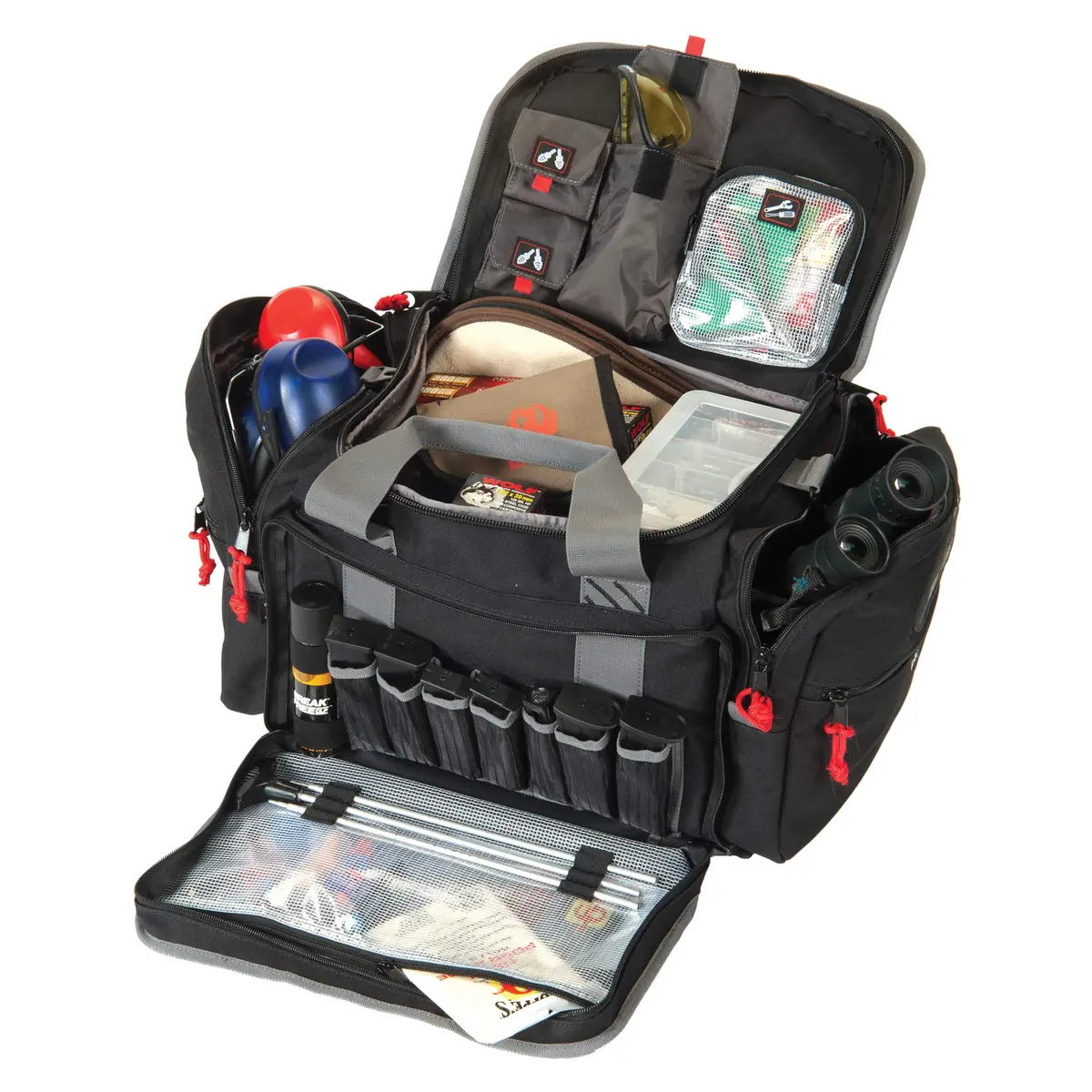 G.P.S. Large Range Bag with Lift Ports & 4 Ammo Dump Cups | Black | Durable Secure Guns, Ammo & Shooting Accessories Storage - main product image