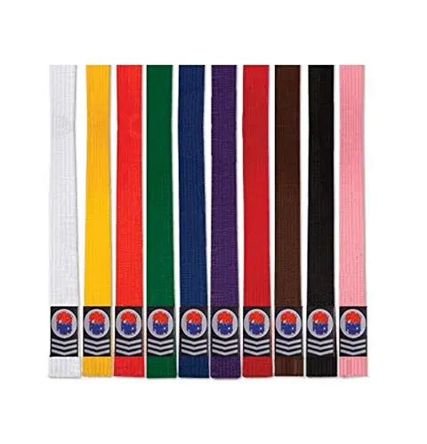 AWMA ProForce Thunder Double Wrap Karate Belt Yellow #6 | 1.77" Wide (4.5 cm) - main product image