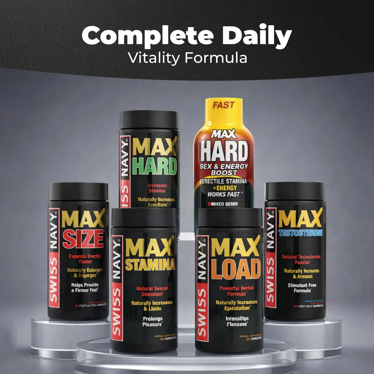 Swiss Navy MAX Testosterone - 60 Capsules | Natural Testosterone Support for Men - view 7