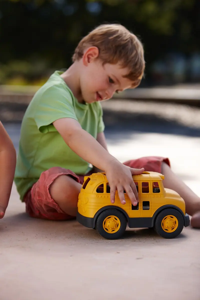 Green Toys School Bus | Eco-Friendly Non-Riding Toy Vehicle for Kids 1+ | Made in USA - view 5