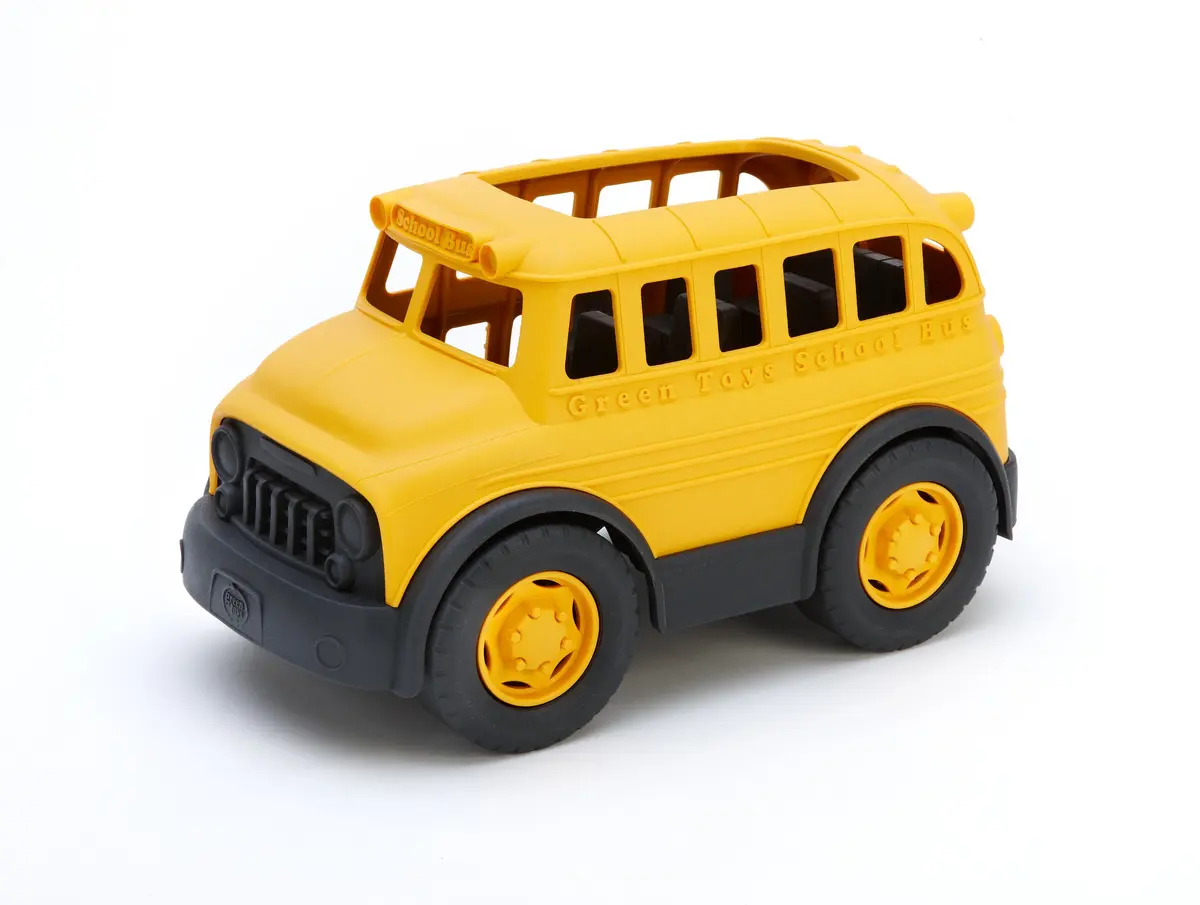 Green Toys School Bus | Eco-Friendly Non-Riding Toy Vehicle for Kids 1+ | Made in USA - view 2