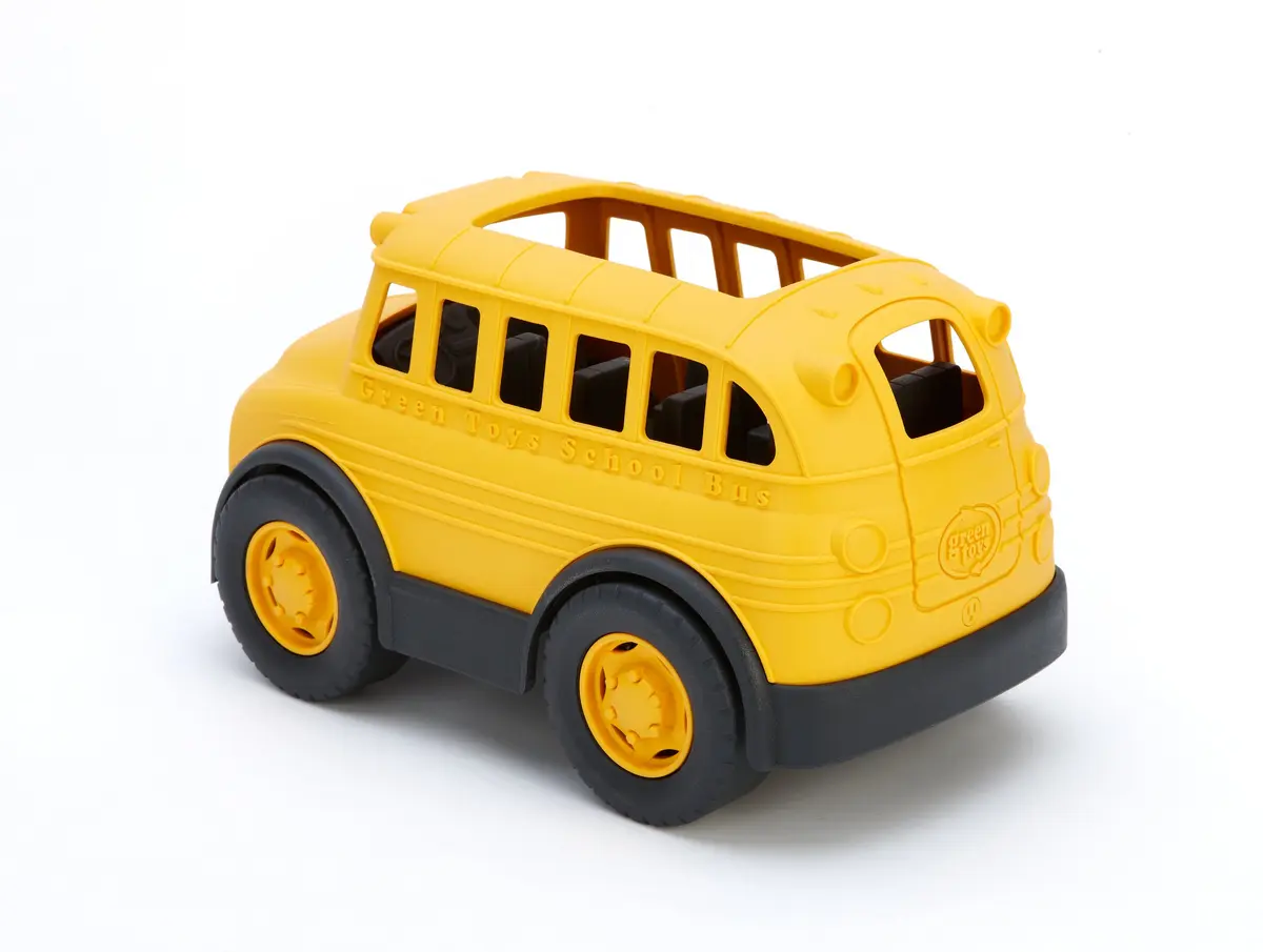 Green Toys School Bus | Eco-Friendly Non-Riding Toy Vehicle for Kids 1+ | Made in USA - view 3