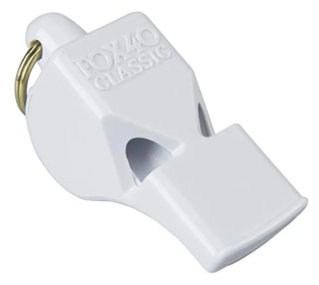 Fox 40 Classic Safety Whistle, White | Loud, Clear, Water-Resistant for Referees & Coaches - main product image