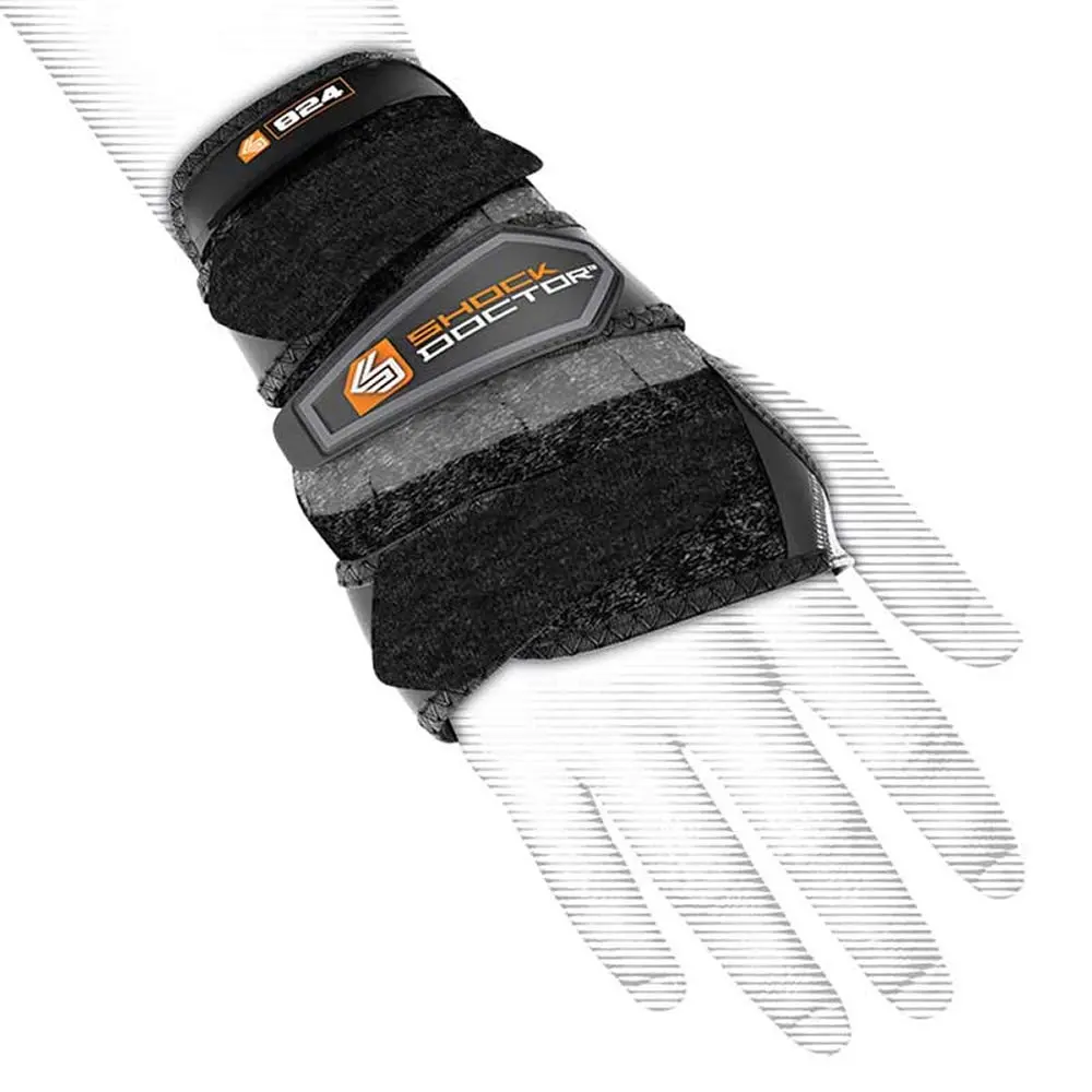 Shock Doctor Wrist 3-Strap Support Left Small | Moderate Hyperextension & Carpal Tunnel Relief - main product image