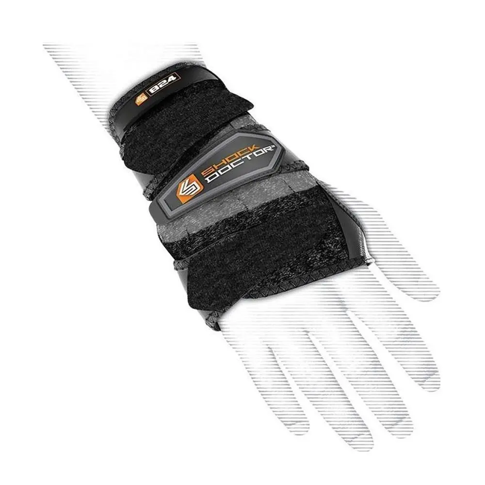 Shock Doctor Wrist 3-Strap Support Large Left | Adjustable Compression for Tendonitis Relief - main product image