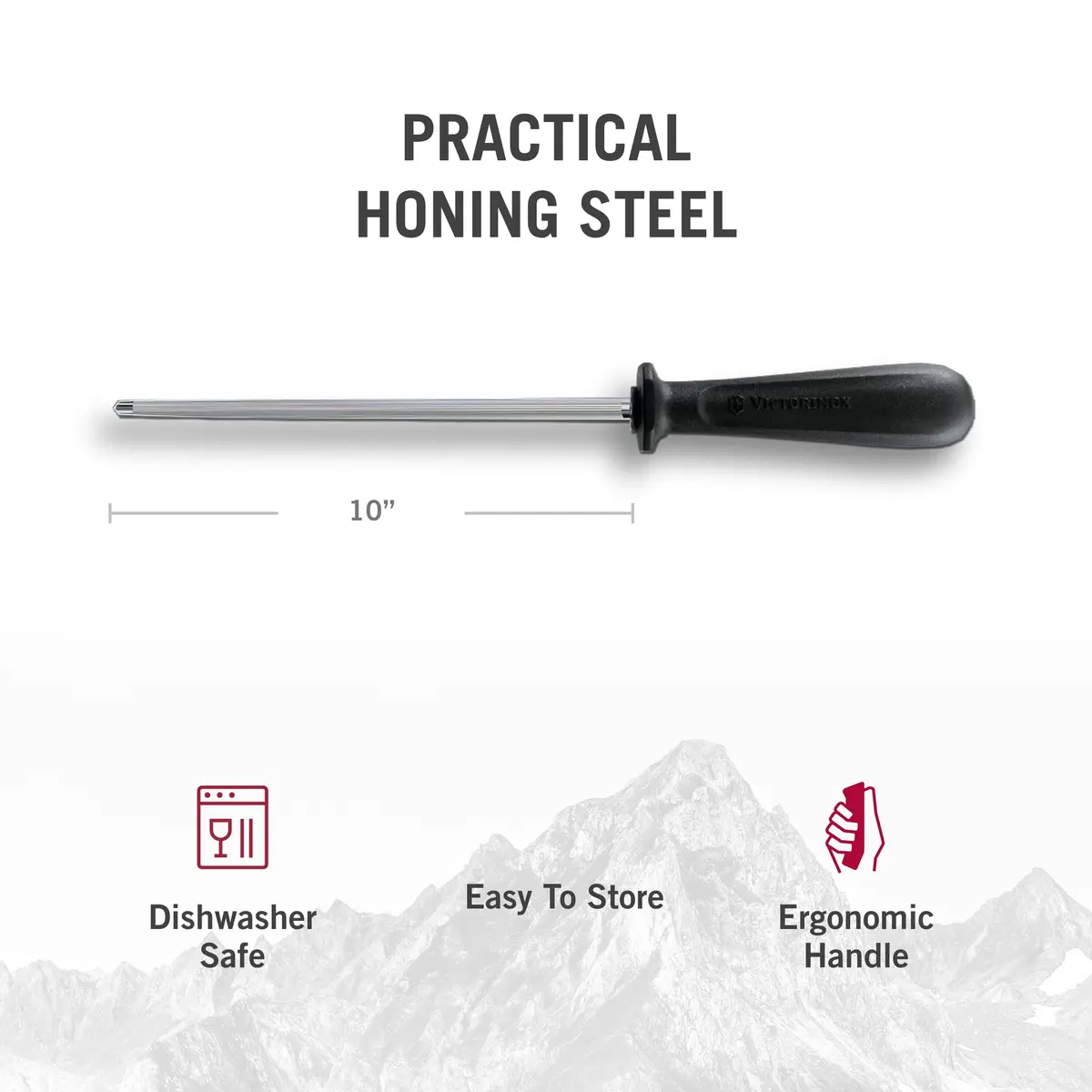 Victorinox Swiss Classic Fibrox Honing Steel 10-Inch (25.4 cm) | Maintains Knife Sharpness - view 5
